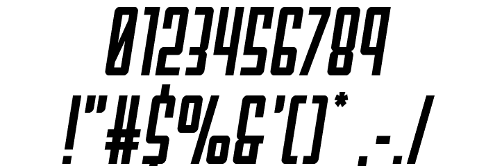 Falzon Spaced Semi-Italic Font OTHER CHARS