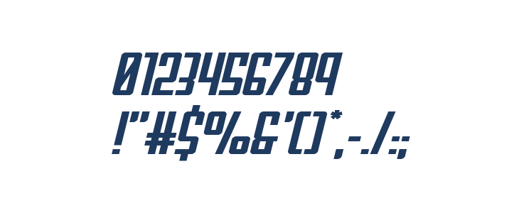 Falzon Wide Italic Other Characters