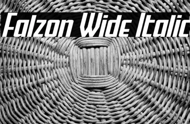 Falzon Wide Italic Font examples