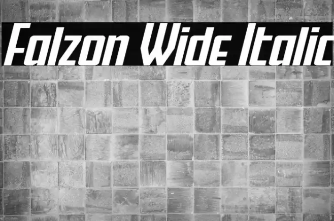 Falzon Wide Italic Font examples