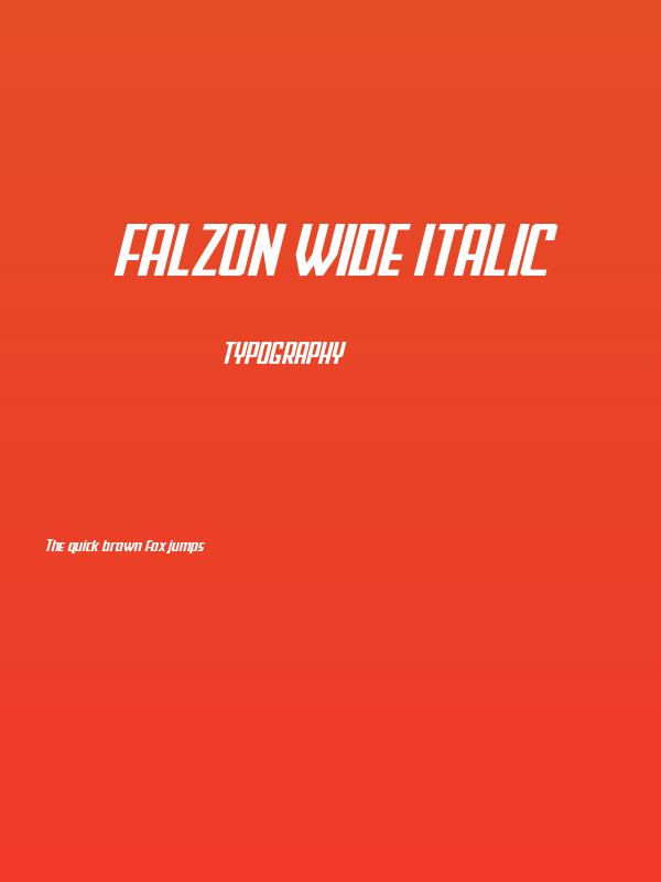 Falzon Wide Italic Poster