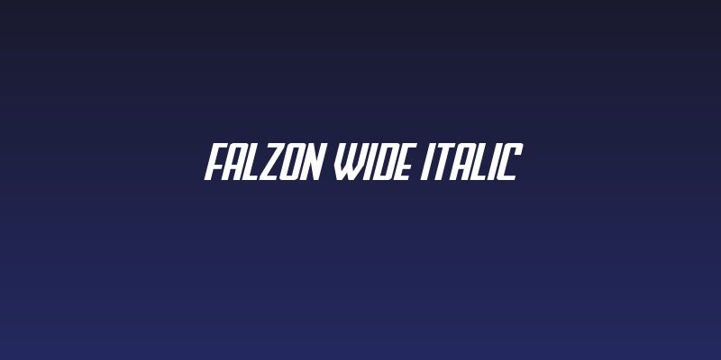 Falzon Wide Italic Social Header