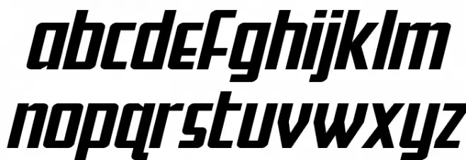 Falzon Wide Italic Font LOWERCASE