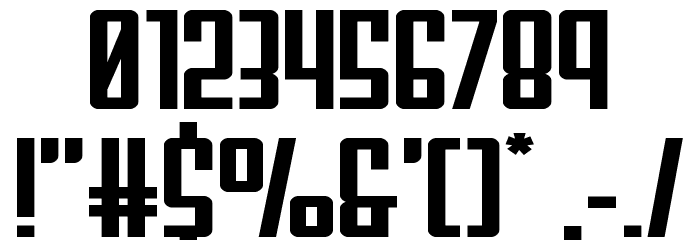 Falzon Wide Font OTHER CHARS