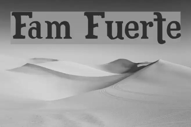 Fam Fuerte Font examples