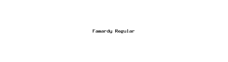 Famardy Regular  baixar fontes gratis