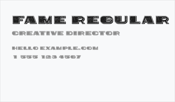 Fame Regular Business Card