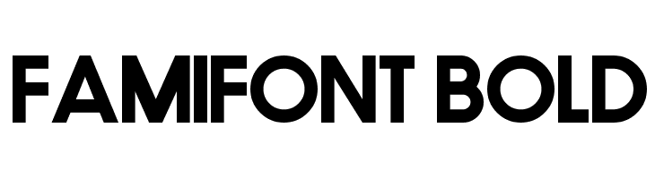 FamiFont Bold  Free Fonts Download