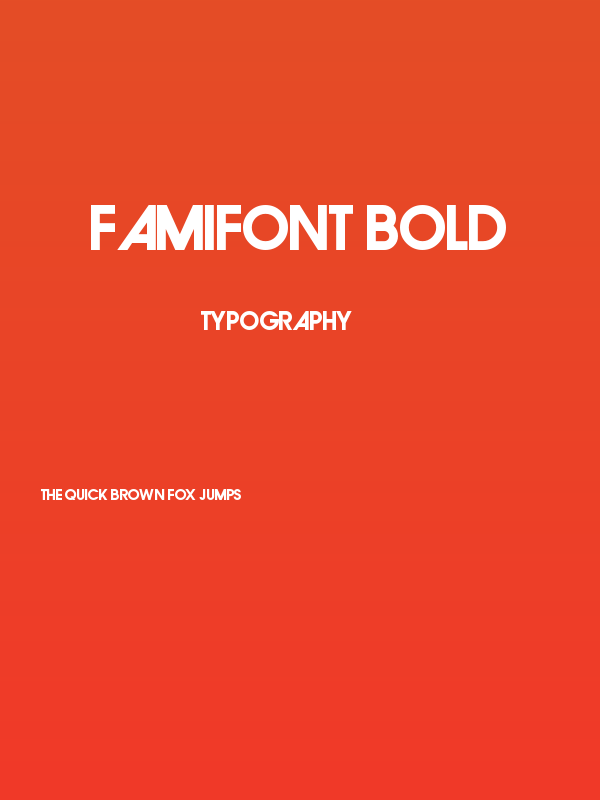 FamiFont Bold Poster