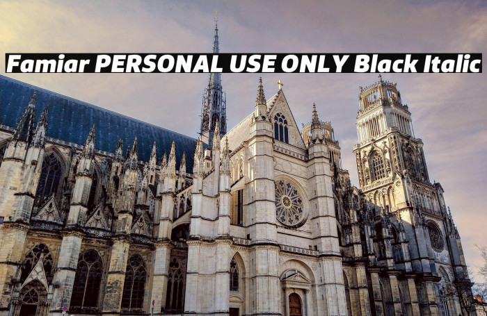 Famiar PERSONAL USE ONLY Black Italic Example 1