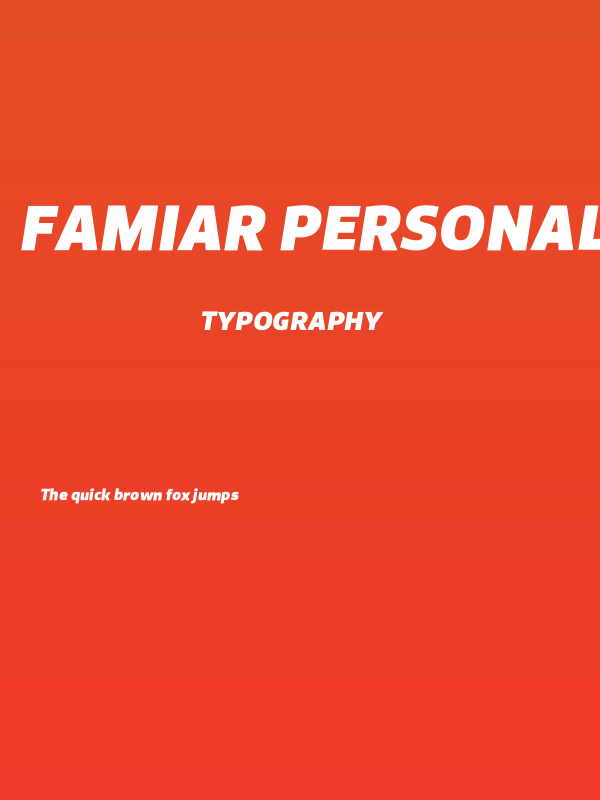 Famiar PERSONAL USE ONLY Black Italic Poster