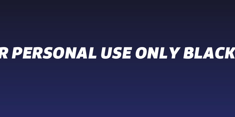 Famiar PERSONAL USE ONLY Black Italic Social Header