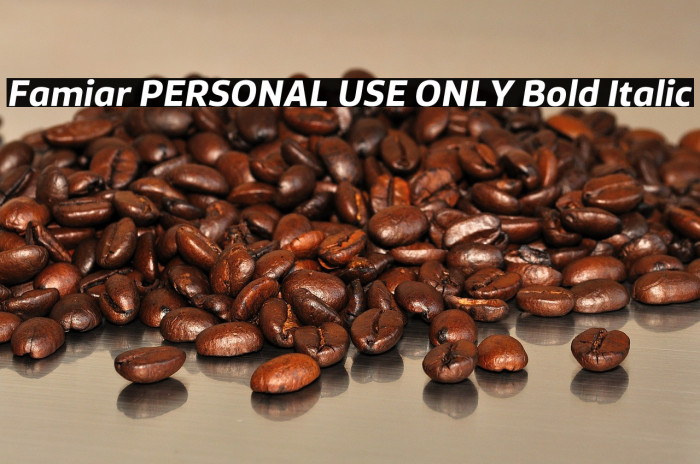 Famiar PERSONAL USE ONLY Bold Italic Example 2