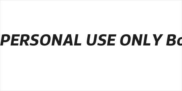 Famiar PERSONAL USE ONLY Bold Italic Logo