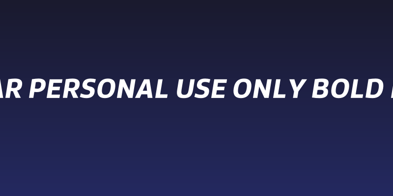 Famiar PERSONAL USE ONLY Bold Italic Social Header