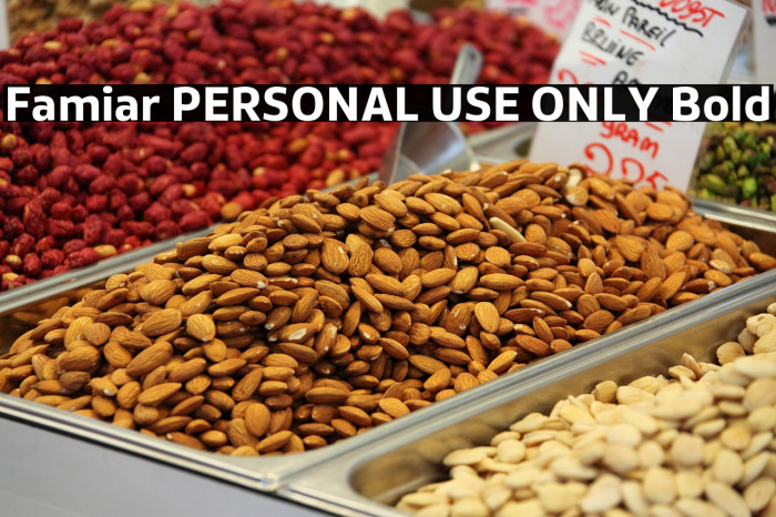 Famiar PERSONAL USE ONLY Bold Example 1