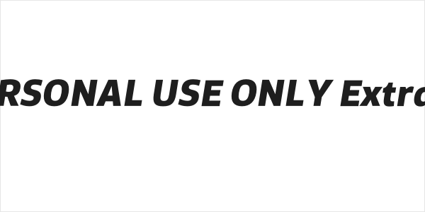 Famiar PERSONAL USE ONLY ExtraBold Italic Logo