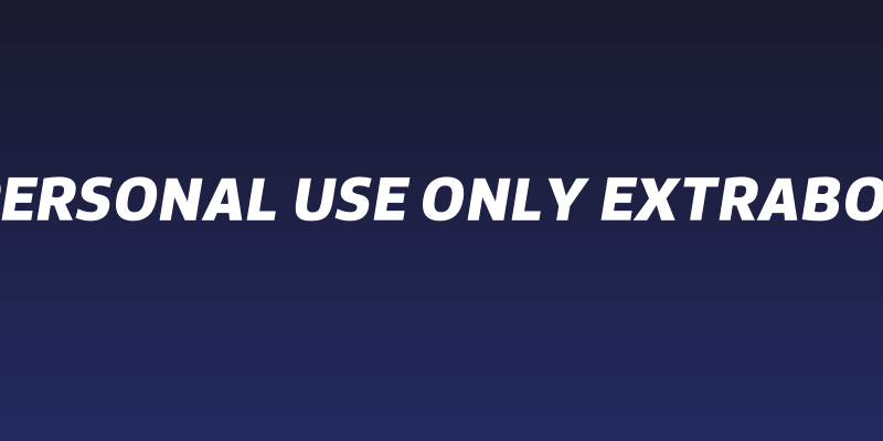 Famiar PERSONAL USE ONLY ExtraBold Italic Social Header