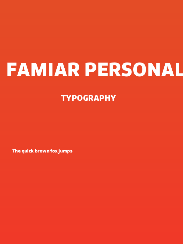 Famiar PERSONAL USE ONLY ExtraBold Poster