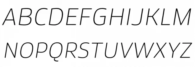 Famiar PERSONAL USE ONLY ExtraLight Italic 字体 大写