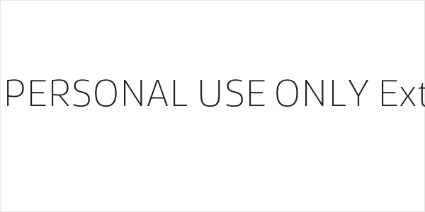 Famiar PERSONAL USE ONLY ExtraLight Logo