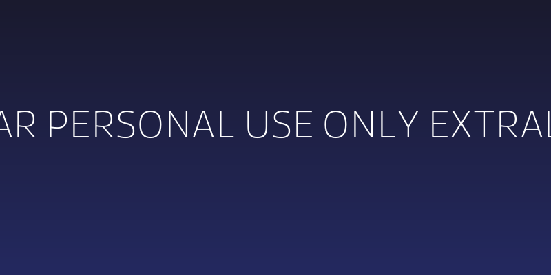 Famiar PERSONAL USE ONLY ExtraLight Social Header