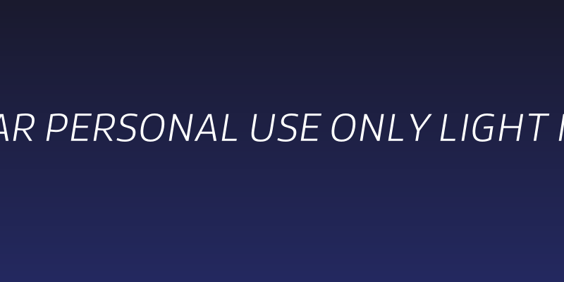 Famiar PERSONAL USE ONLY Light Italic Social Header