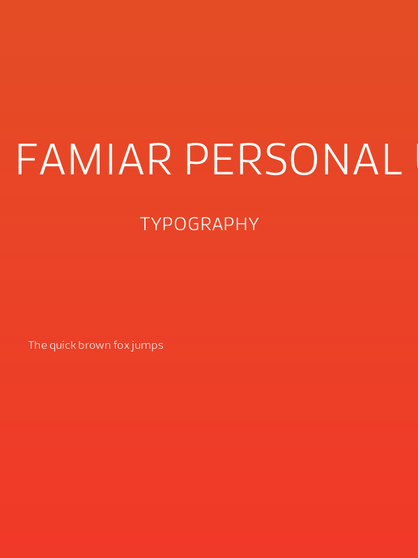 Famiar PERSONAL USE ONLY Light Poster