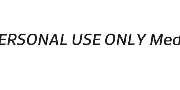 Famiar PERSONAL USE ONLY Medium Italic Logo