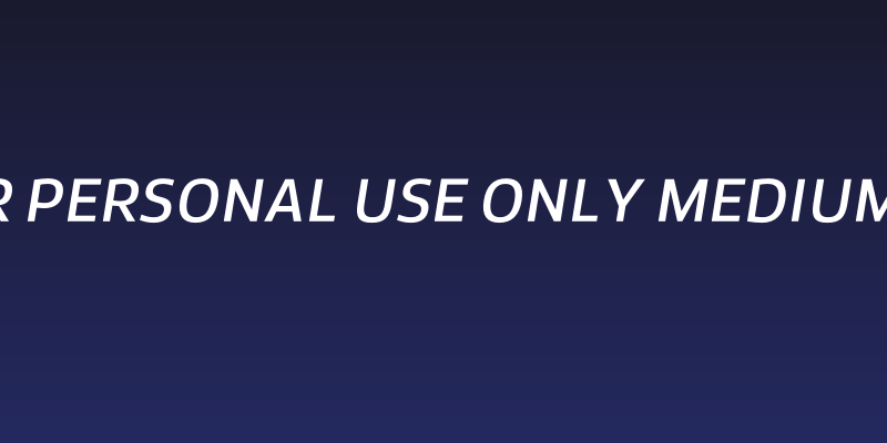 Famiar PERSONAL USE ONLY Medium Italic Social Header