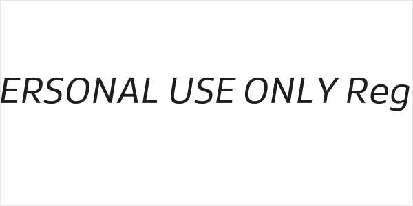 Famiar PERSONAL USE ONLY Regular Italic Logo