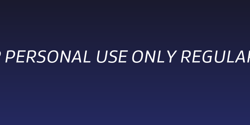 Famiar PERSONAL USE ONLY Regular Italic Social Header