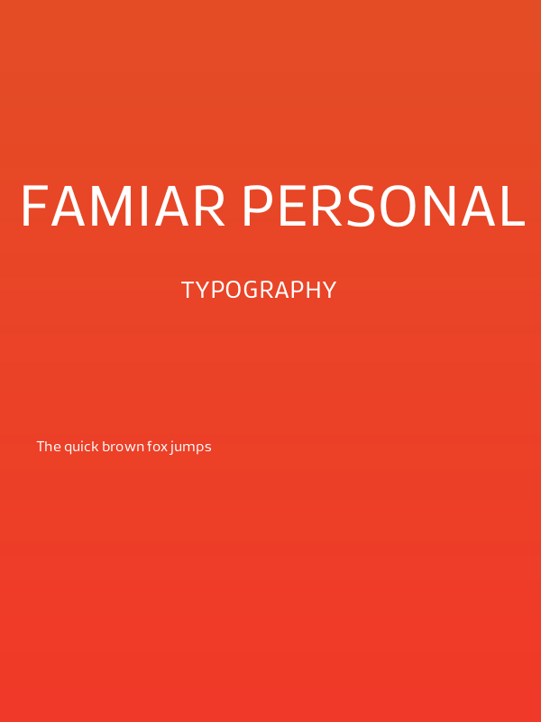 Famiar PERSONAL USE ONLY Regular Poster
