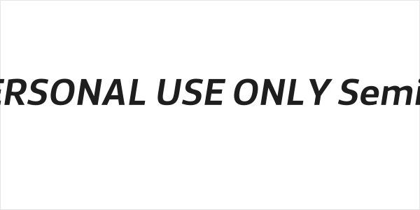 Famiar PERSONAL USE ONLY SemiBold Italic Logo
