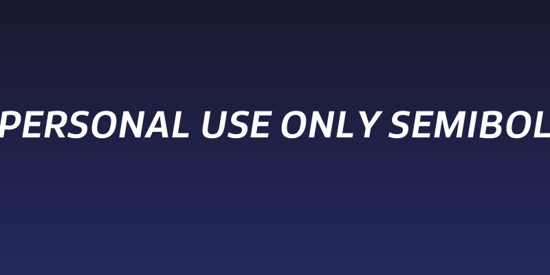 Famiar PERSONAL USE ONLY SemiBold Italic Social Header