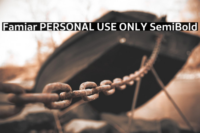 Famiar PERSONAL USE ONLY SemiBold Example 1