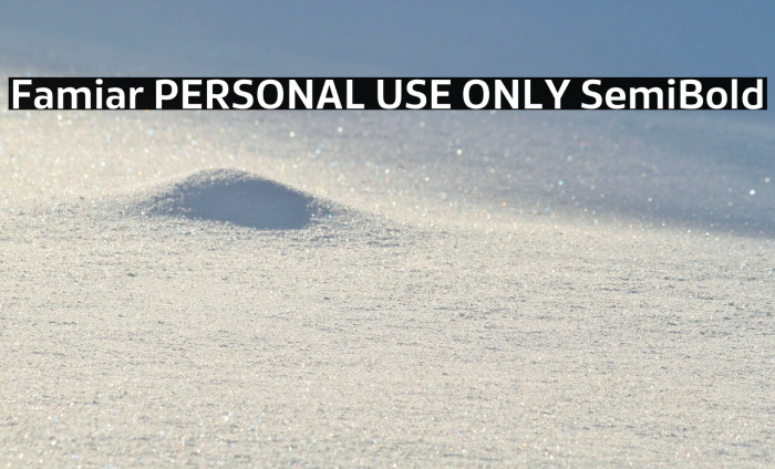 Famiar PERSONAL USE ONLY SemiBold Example 3