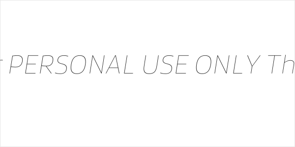 Famiar PERSONAL USE ONLY Thin Italic Logo