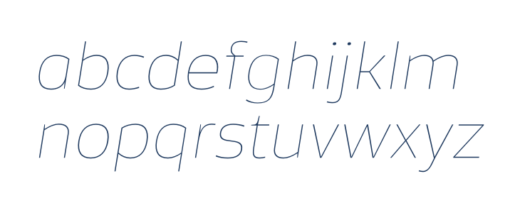 Famiar PERSONAL USE ONLY Thin Italic Lowercase