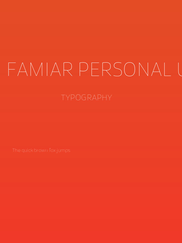 Famiar PERSONAL USE ONLY Thin Poster