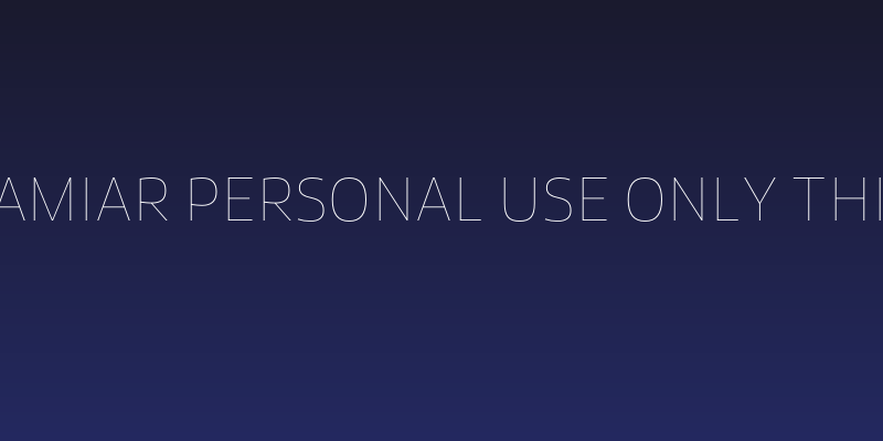 Famiar PERSONAL USE ONLY Thin Social Header