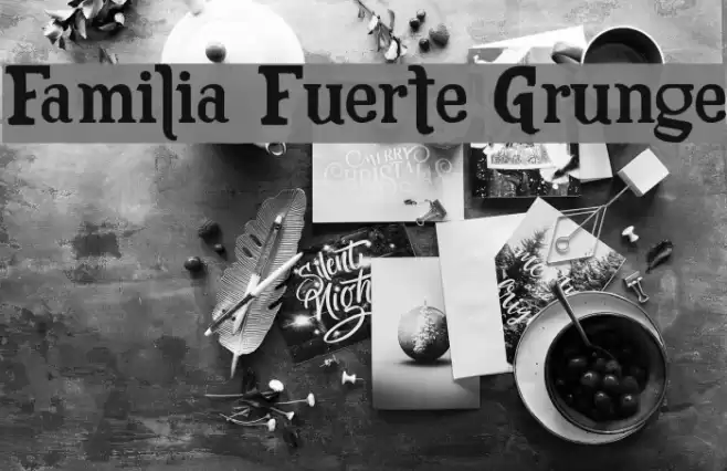 Familia Fuerte Grunge Font examples