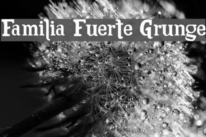 Familia Fuerte Grunge Font examples