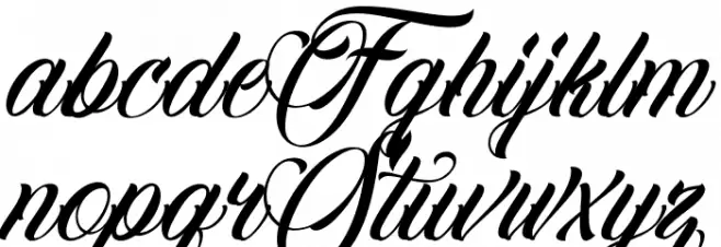 Familia Script フォント 大文字