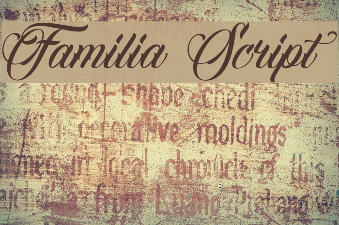 Familia Script Font examples