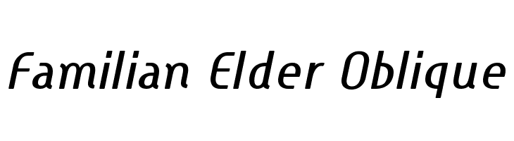 Familian Elder Oblique Font
