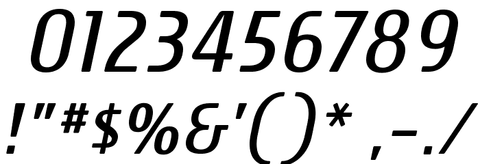 Familian Elder Oblique Font OTHER CHARS