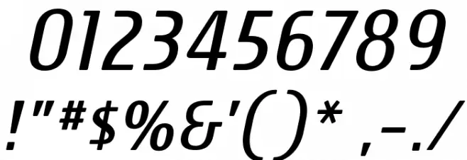 Familian Elder Oblique Font OTHER CHARS