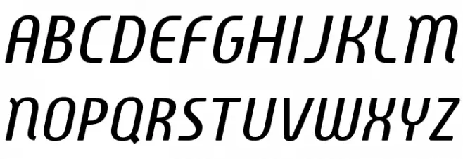 Familian Elder Oblique Schriftart Groß
