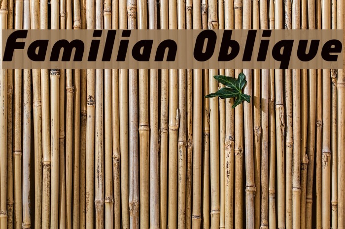 Familian Oblique Font examples